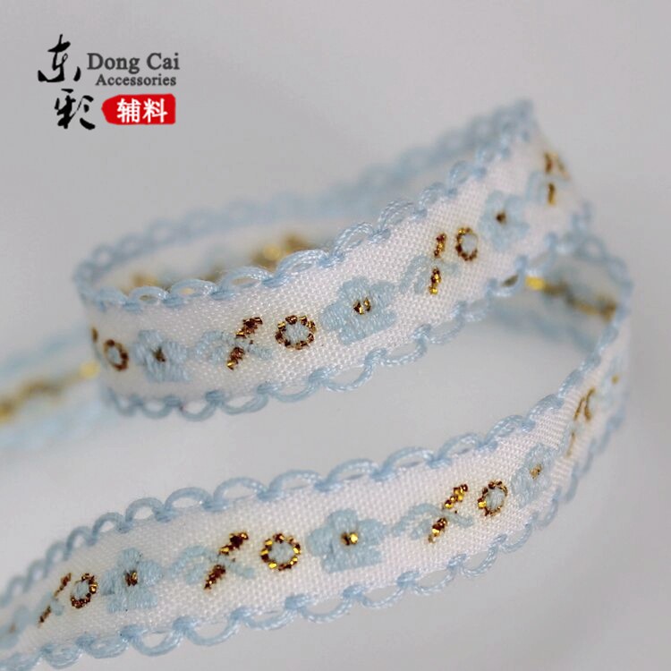 A3 East Color Small Fresh Embroidery Lace Lace Accessories Diyva Clothes Cloth Art Embroidered Accessories Decorative Sideband