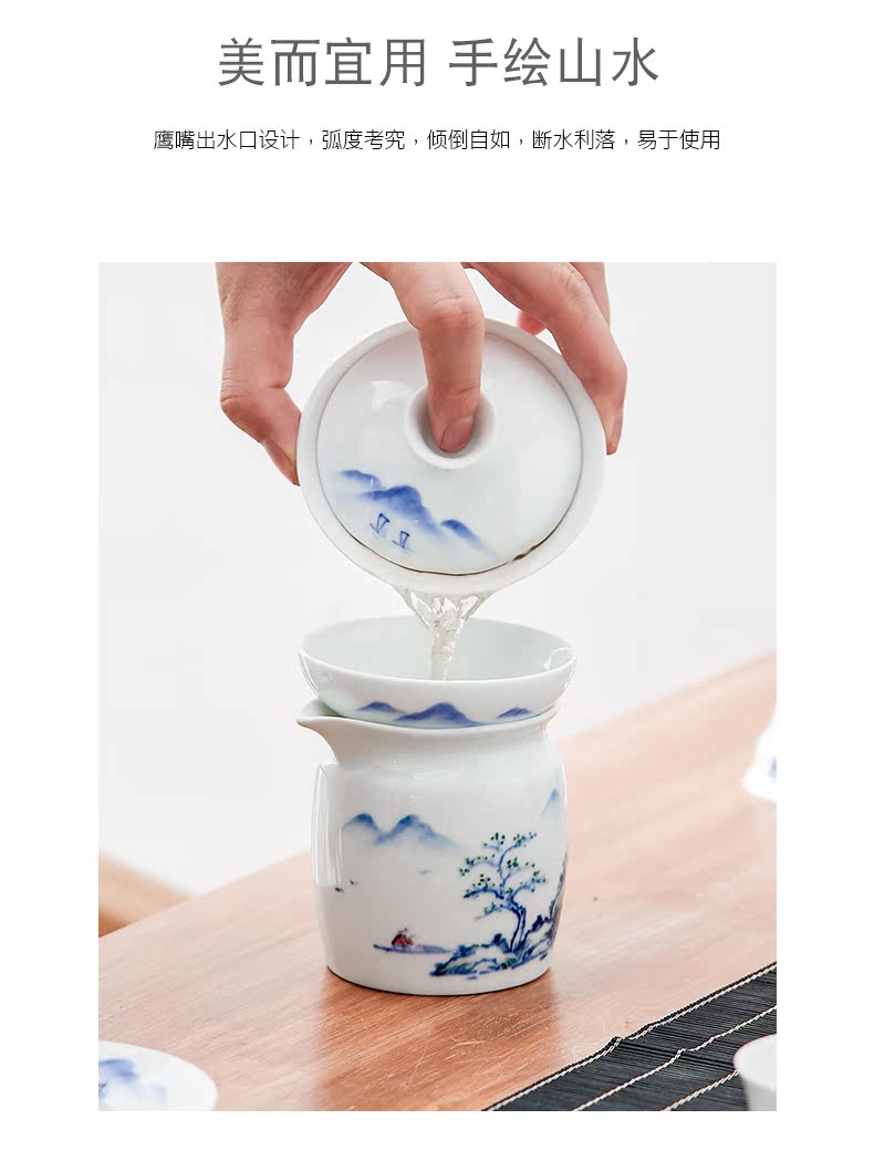 Qiu time fair ceramic tea cup points is kung fu tea tea accessories and white porcelain tea cup upset heat