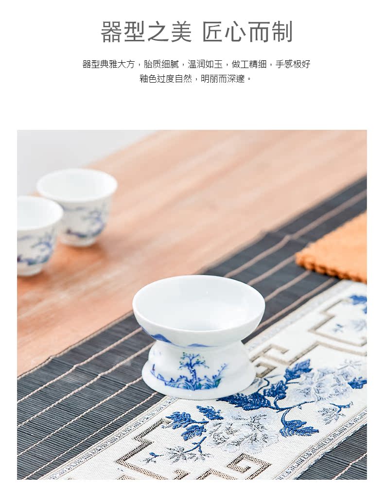 The high time white porcelain hand - made) exchanger with The ceramics filter) tea strainer tea set of The filter in hot insulation