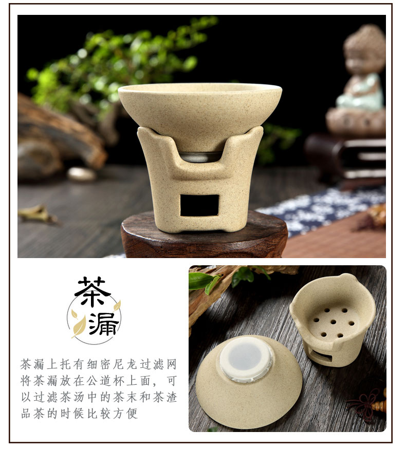 The high time household of Chinese style tea ceramic coarse clay pottery kongfu tea cup lid bowl of restoring ancient ways suits for