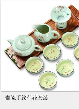 Household ceramics ancient white porcelain kung fu tea tureen tea cup set bowl is only three cups of tea bowl of small size