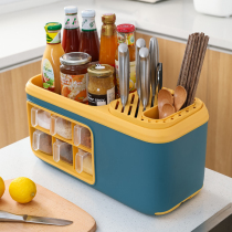 Kitchen rack storage rack seasoning rack condiment oil salt sauce vinegar knife multi-functional seasoning box seasoning jar
