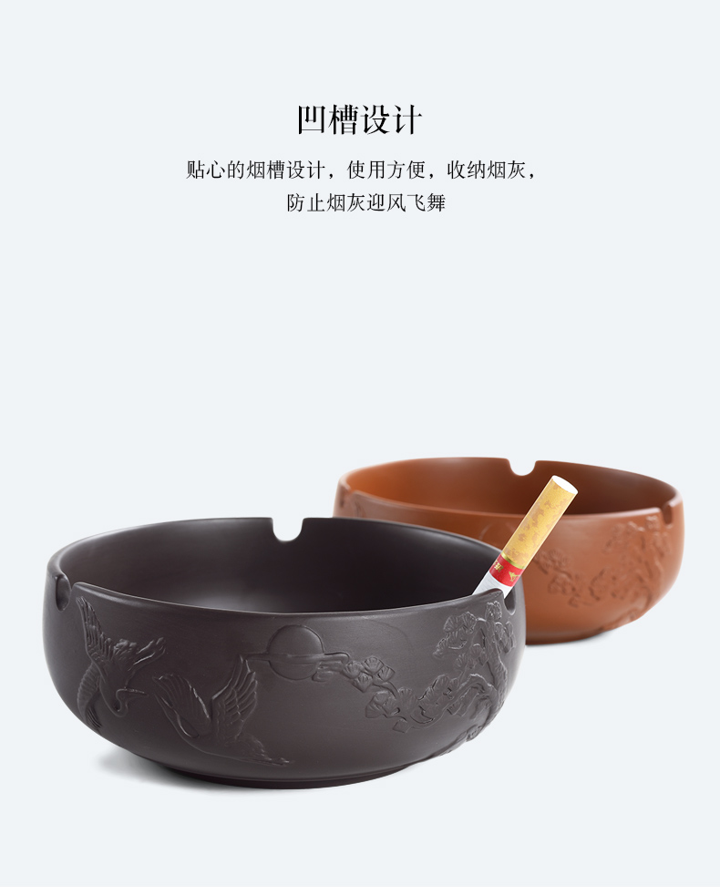 Having purple sand ashtray kung fu tea accessories in hot tea tea to wash barrels of small water jar writing brush washer from home furnishing articles