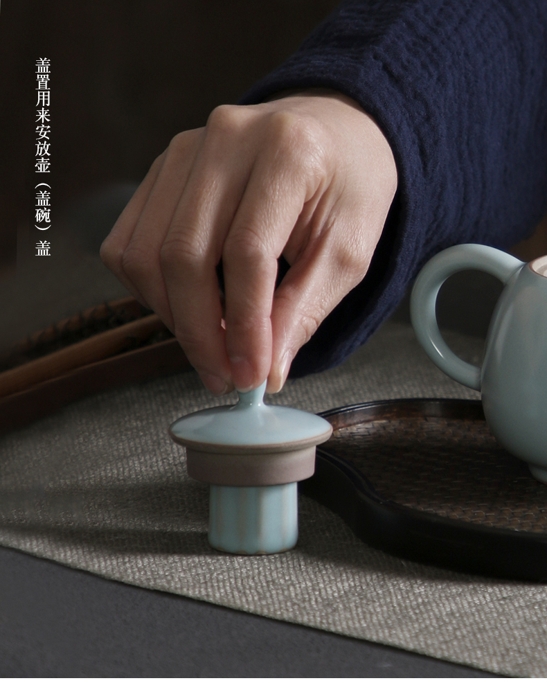 Having the azure cover your up supporting ceramic kung fu tea set household porcelain teapot tea fittings cover to cover