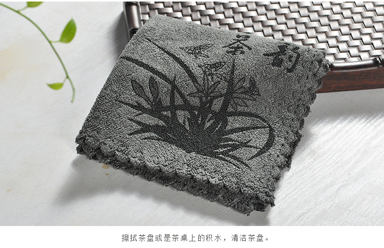 Having kung fu tea accessories cotton tea towel water thickening fiber cloth Japanese brush pot of tea towel on the tea table