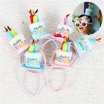 Adult Children Party Decorations Candy Color Super Fairy headband headwear Photographed Props Birthday Candle Cake Crown