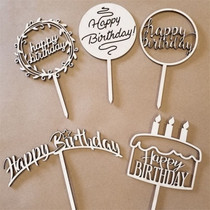 Senteo Retro Happy Birthday Woody Cake Plugin Children Adult Dessert Desk Decorative card baking plug-in card