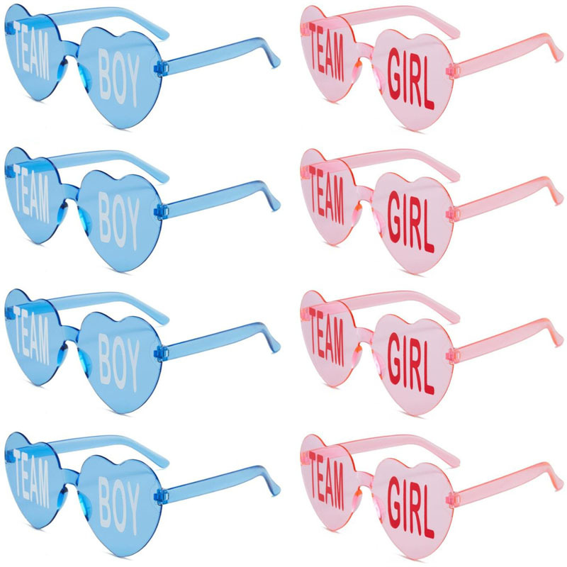 Team Boy Girl Baby Gender Reveal Baby Shower Decoration Glasses Baby Shower Photo Props