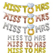 16 Inch Wedding Bachelor Party MISS TO MRS Rose Gold Romantic Balloons Decorated Bridal Living-room Arrangement