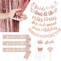 Rose gold Bride To Be single party cheers bitches Laspend wedding Rain Balloon Decorations