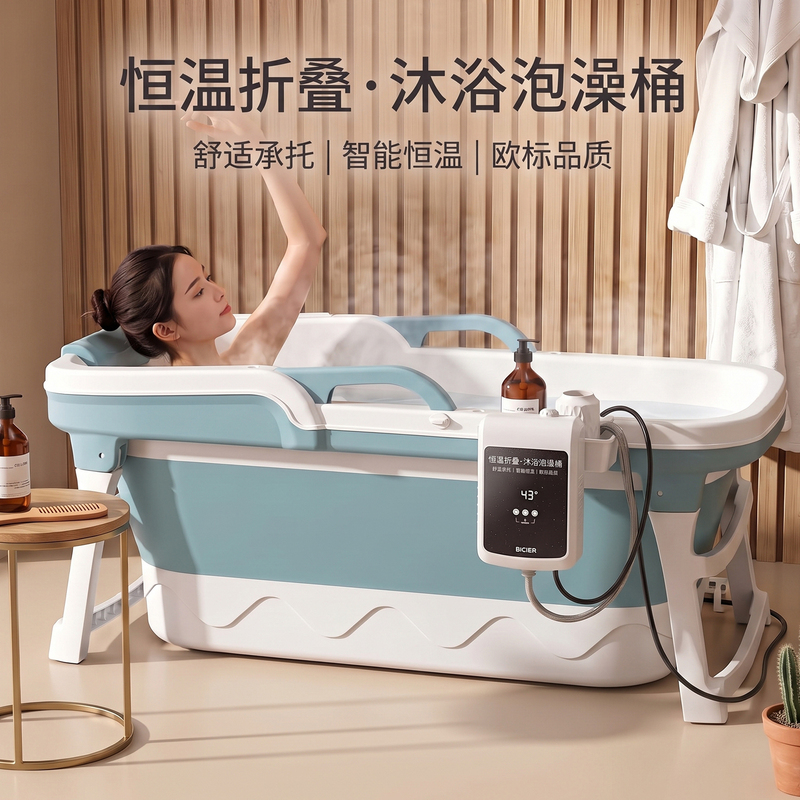 Foldable Automatic Heating Bath Tub for Adults, Constant Temperature Bathtub, Home Bath Tub, Magic Bath Tub