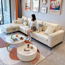 Technology fabric noble concubine sofa living room small apartment modern minimalist Nordic trio combination Italian style
