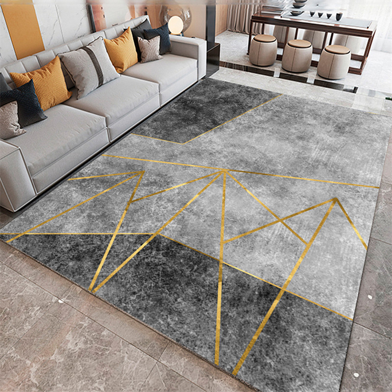 Black White Grey Light Extravagant Living Room Carpet Tea Table Mat Brief Modern Bedroom Bedside Mat Bedside Mat Home Easy To Handle