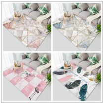 ins Nordic living room Sofa coffee table blanket Bedroom bedside floor mat full of lovely room large area household customization