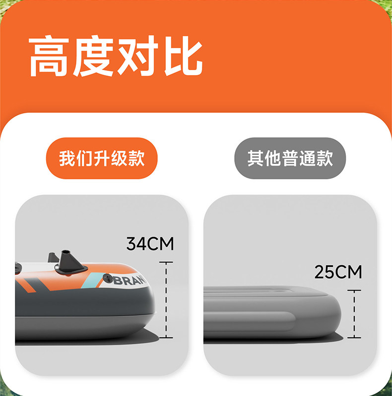 Рыболовное судно 皮画艇充气船加厚橡皮艇折叠钓鱼船路亚艇户外漂流小船野钓捕鱼船