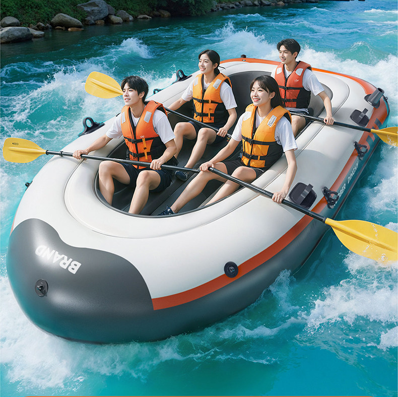 Рыболовное судно 皮画艇充气船加厚橡皮艇折叠钓鱼船路亚艇户外漂流小船野钓捕鱼船