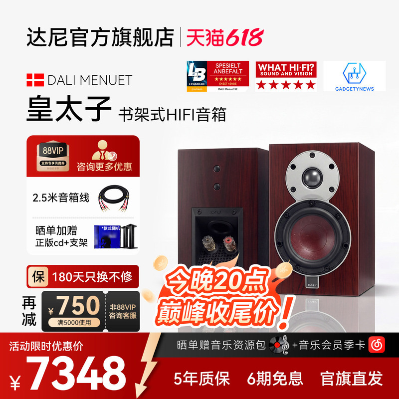Denmark | DALI Menuet 6 Prince 6/6 Se Bookshelf Speakers Passive Hifi Audio Amplifier