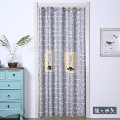 家用卧室免打孔网红门帘隔断帘
