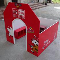 Kindergarten game House childrens wooden doll home play home toys early education area role-playing simulation kitchen