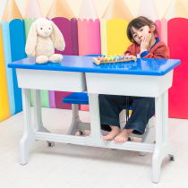 Kindergarten plastic steel tables and chairs childrens desks and chairs training and tutoring class students single and double learning tables and chairs preschool tables