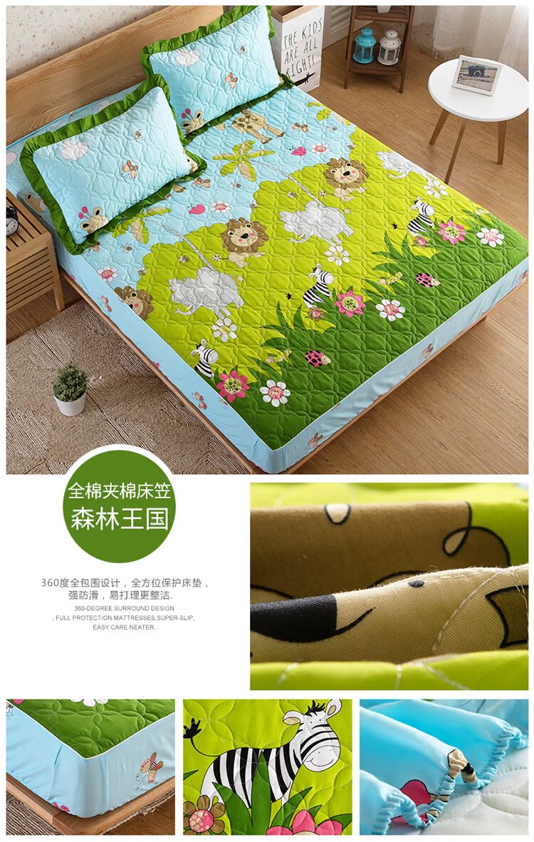Giường bông đệm bông một miếng bông chống trượt 1.2 Giường Simmons đôi đơn 1,5m1,8 m Mua ga phủ giường