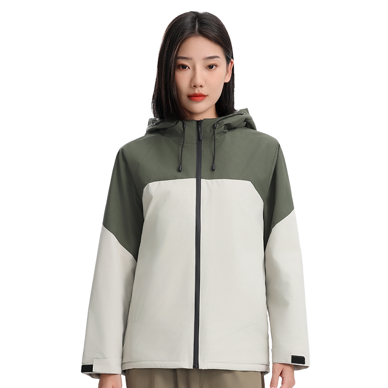 全友家居三防連帽衝鋒衣定製建材裝飾加絨戶外工作服外套刺繡logo