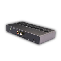 New headphone splitter simulates 3 5 audio distribution switching one to eight with amplification independent switch sharer