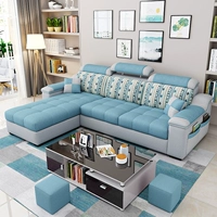 Giúp kết hợp căn hộ phòng khách sofa vải nhỏ gói nền kinh tế hiện đại nhỏ gọn rửa mủ ba bit - Ghế sô pha ghế sofa phòng khách