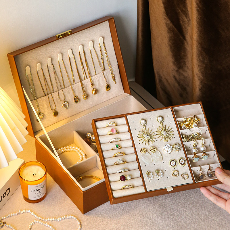 Maillard ジュエリー収納ボックス、イヤリング、スタッド、ネックレス、ブレスレット用ボックス、小型 2026 新スタイル 絶妙なゴールドボックス