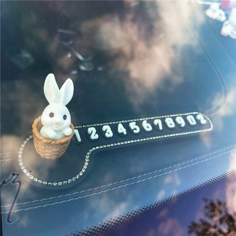 Suitable for BMW Mercedes-Benz Audi car temporary parking number plate moving car phone card cute moving license plate decorations