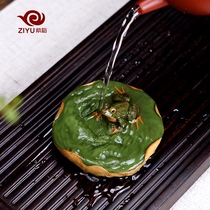 Ziyu Yixing purple sand tea set tea pet sculpture frog famous Chen Zhen Ju Zhen Ju Zhen Tang Heizheng tea pet can be raised