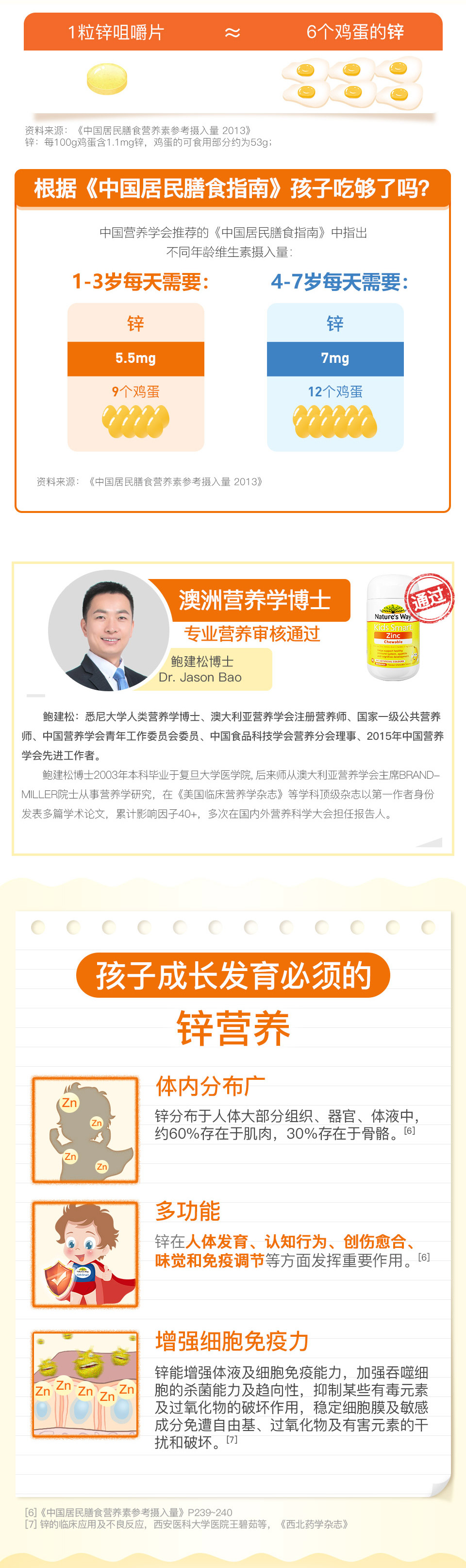 Nature's Way佳思敏小黄锌儿童补锌片