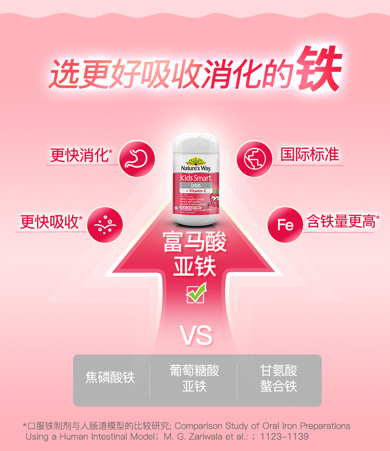 Nature's Way佳思敏儿童补铁咀嚼片