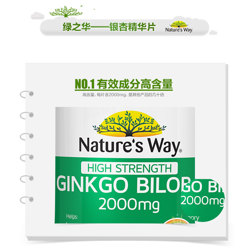 Chiết xuất từ ​​cây thiên nhiên Ginkgo giúp cải thiện trí nhớ và ngăn ngừa chứng mất trí nhớ ở tuổi già - Thức ăn bổ sung dinh dưỡng viên vitamin e