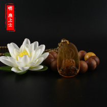 Guanyin land Tibetan safe necklace pendant glazed Guanyin hide Bodhisattva for the protection of the Buddhas fur coat chain Ben life patron saint