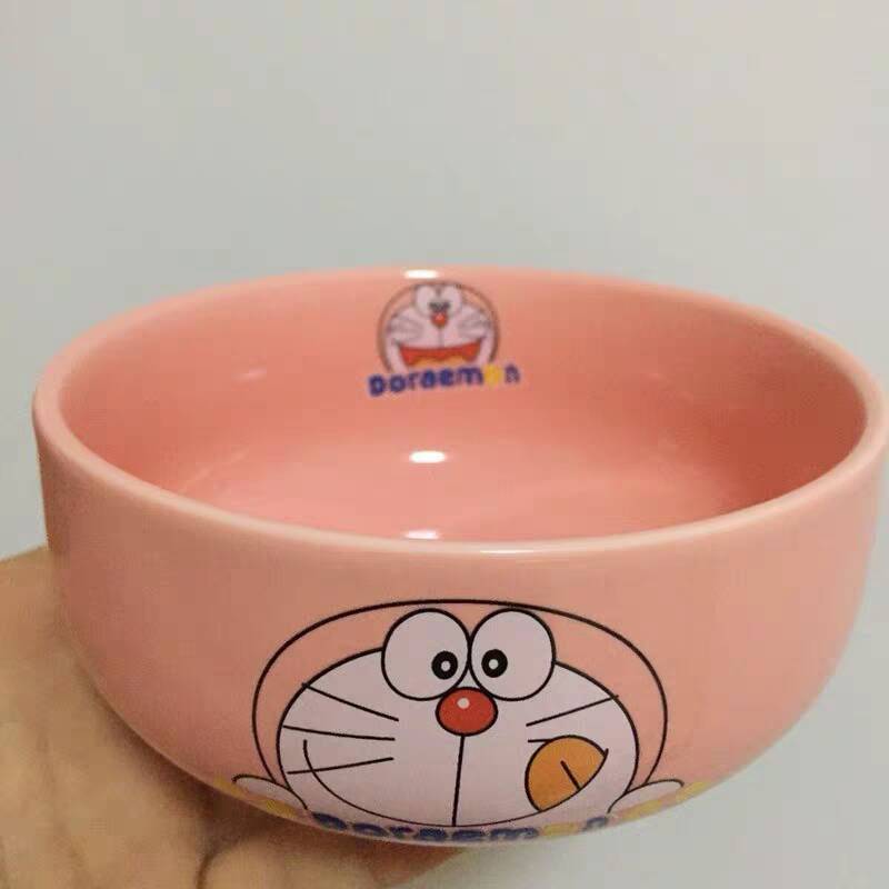 Good looking Doraemon A dream bubble noodle bowl cute cartoon children Ceramic Eating Bowl single student Eat Noodles Big Bowl