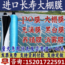 Imported greenhouse film anti-fog PO planting vegetable strawberry drip-free film plastic film sun protection thickened breeding black and white film