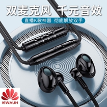 (Dual microphone) mobile phone computer universal headset with microphone in-ear live broadcast K song monitor eating chicken game direct anchor sound card dedicated extended wired type-c interface 3 5mm round hole