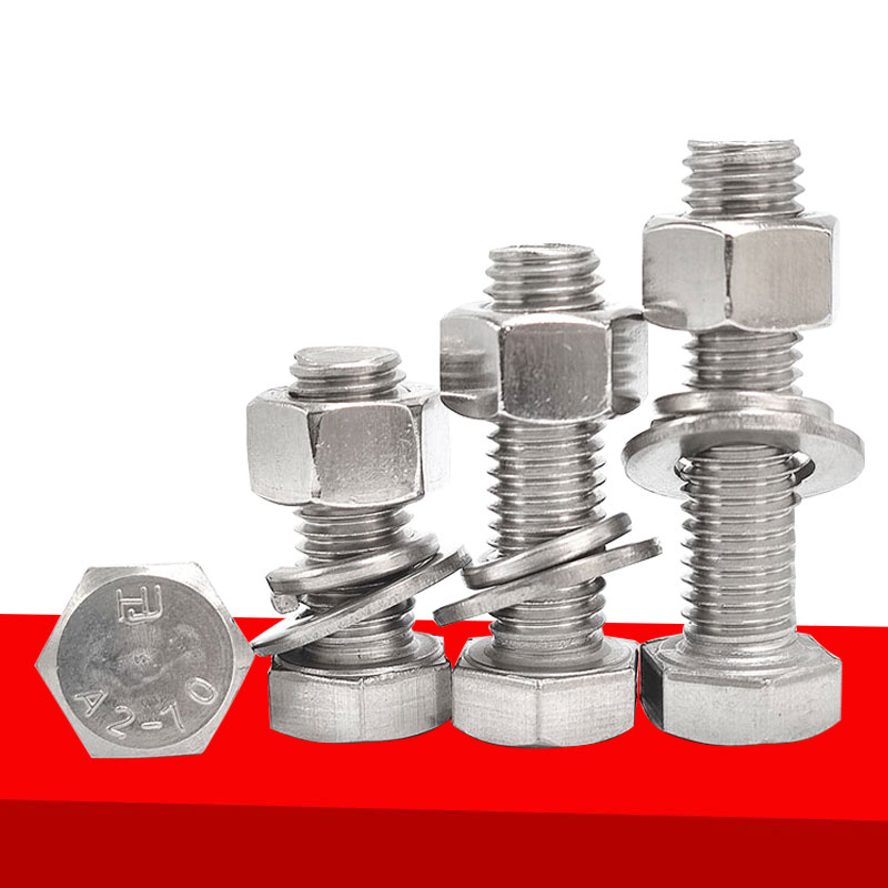 304 stainless steel external hexagonal bolt screw pack lengthening screw M6 M8 M10M12M16M20M24