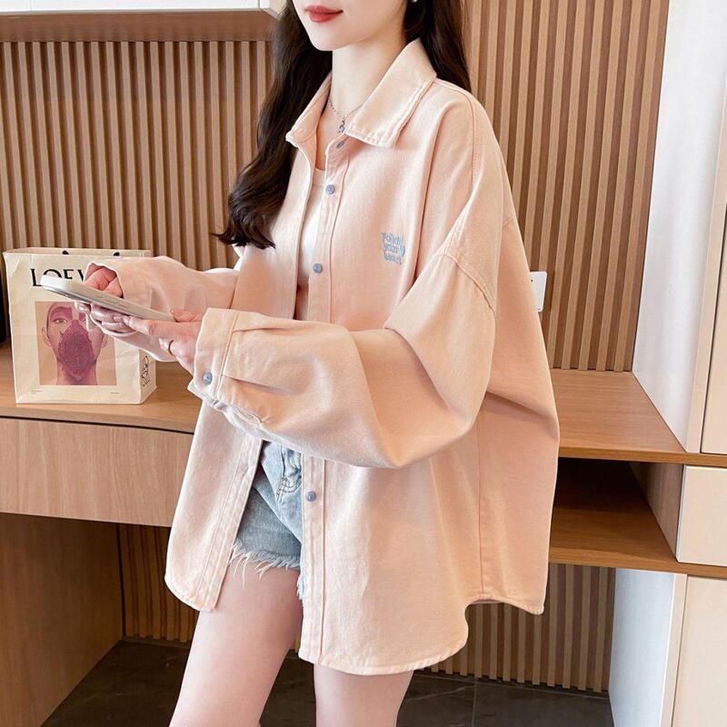 Candy-Colored Long-Sleeved Shirt Jacket for Women 2026 New Spring and Autumn Korean Style Casual Mid-Length Age-Reducing Top Candy-Colored Long-Sleeved Shirt Jacket for Women 2026 New Spring and Autumn Korean Style Casual Mid-Length Age-Reducing Top