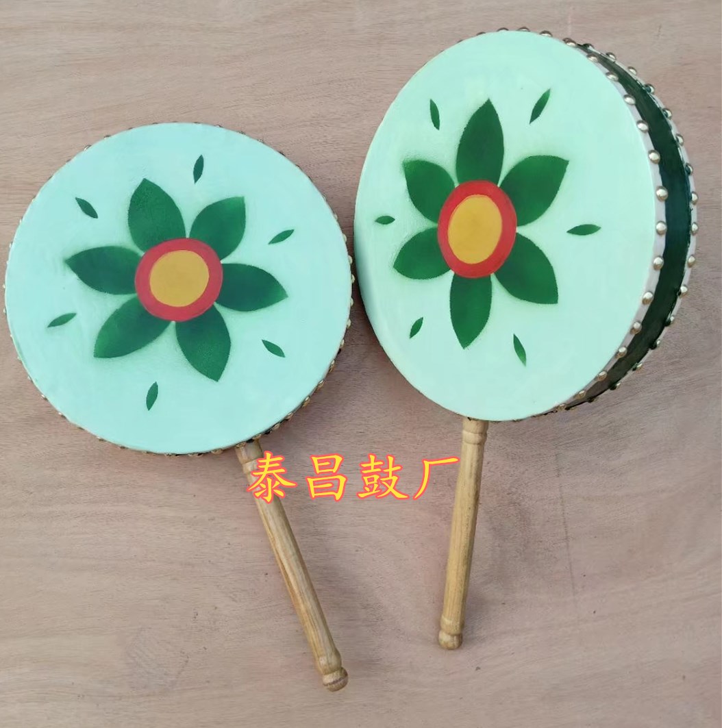 Tibetan Hot Bar Dance Props Drum Buffalo Leather Adult Children Students 20 20 23 25 30cm 30cm Badrum