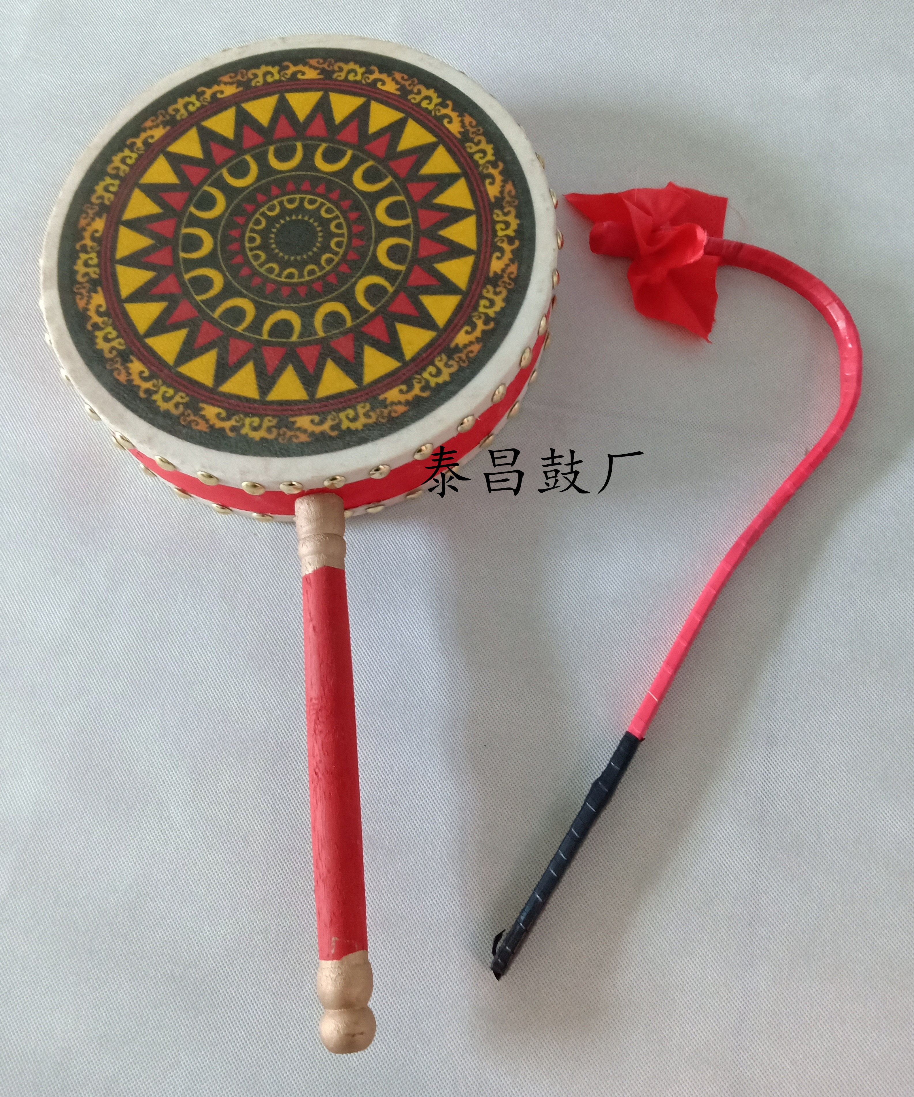 Hot Badrum Stage Performance Hot Bout Drum Tibetan Hot Badrum Bull Leather Hot Baldrum Painted Hot Baldrum Handle Hot Badrum