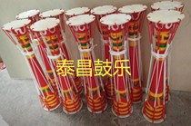 Manufacturer direct marketing original eco-style Even Nanyao ethnic solid wood beef leather long drum red Yao ethnic large Yao ethnic dance drum can be customized
