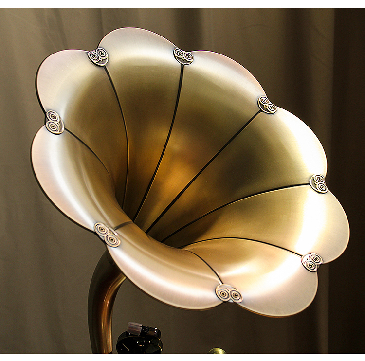 máy nghe nhạc đĩa than victrola Máy ghi âm châu Âu retro ghi đĩa CD máy LP phòng khách mềm trang trí hoài cổ đài phát thanh cũ - Máy hát 	đầu đĩa than cổ