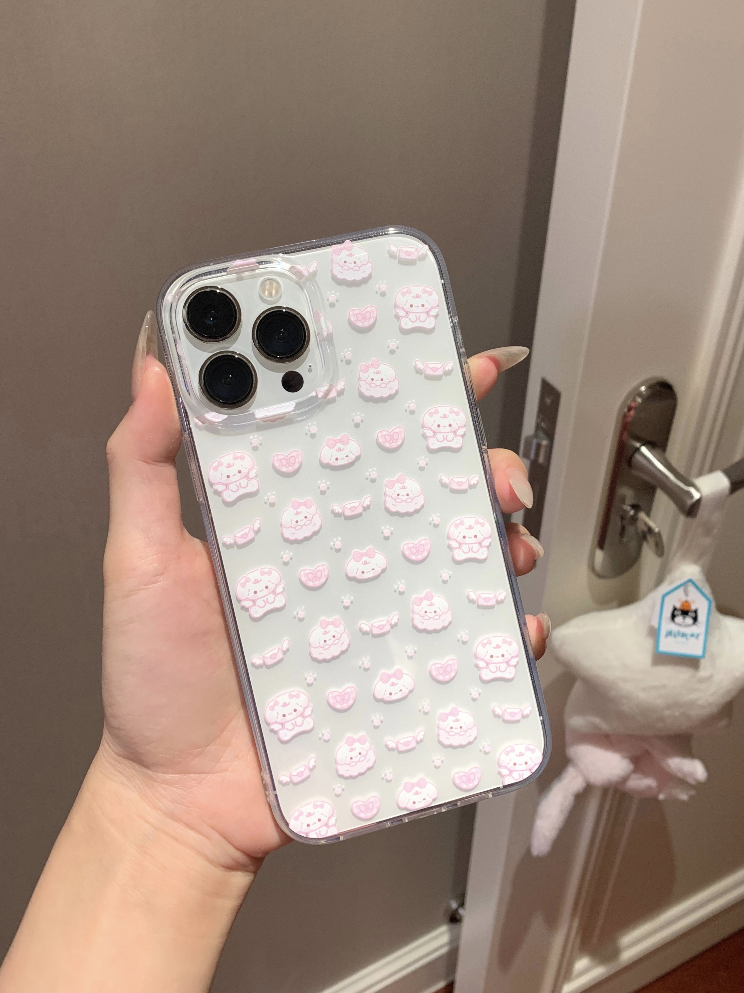 The soft soft world of Little West Love sends letter loving angel puppy cartoon transparent 14promax mobile phone shell-Taobao