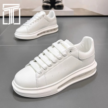 Hong Kong ITMY3 Spring New Leather Small White Shoes Men's Shoes Thick Sole Air Cushion Sports Trendy Shoes Couple Casual Board Shoes