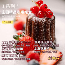 5 combined estate boutique coffee raw bean Yunnan Arabiella washed honey treatment anaerobic each 200g