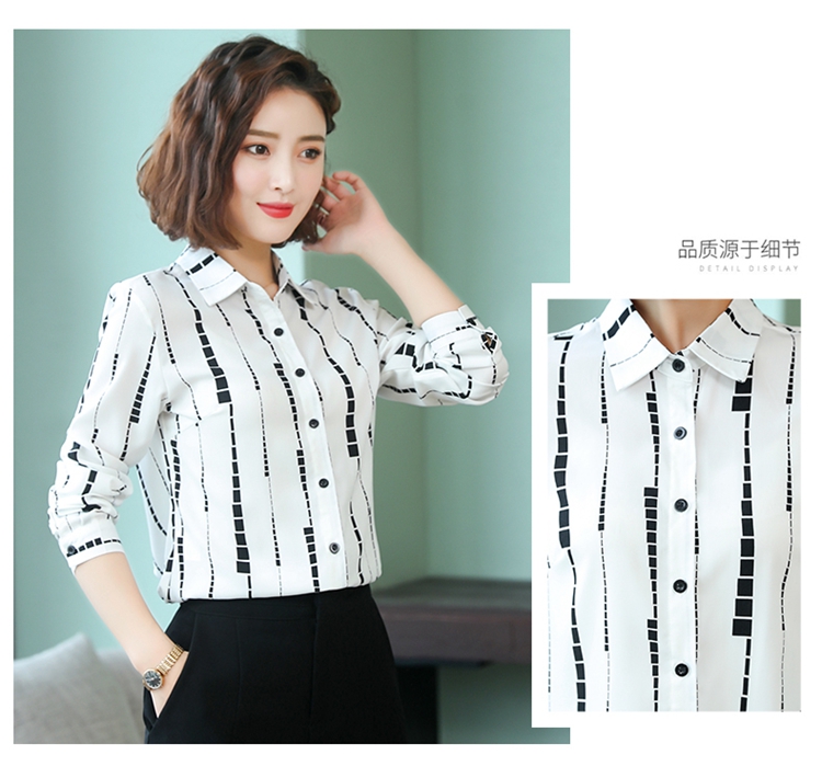 Mẹ trẻ xuân mới áo sơ mi dài tay phong cách thời trang nữ trung niên dáng người mảnh khảnh OL kinh doanh mặc áo sơ mi - Cộng với kích thước quần áo những mẫu đầm đẹp