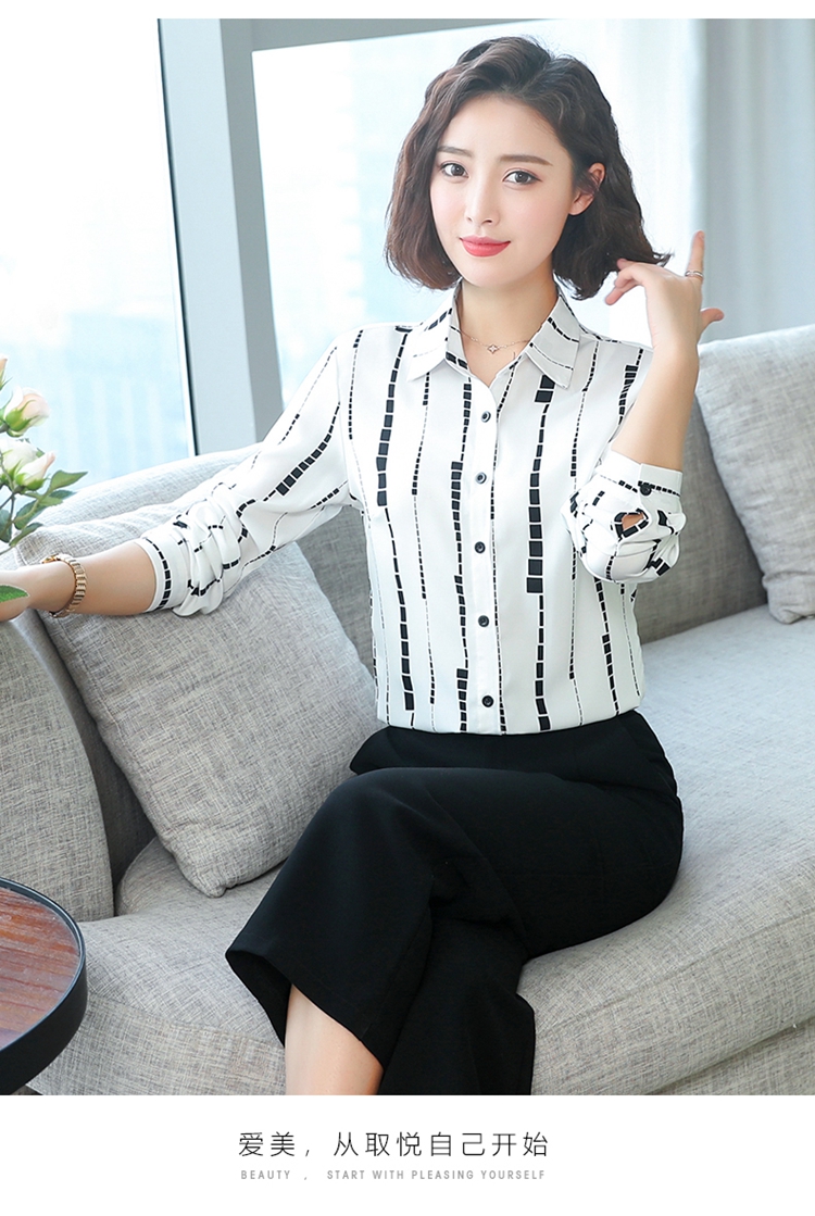 Mẹ trẻ xuân mới áo sơ mi dài tay phong cách thời trang nữ trung niên dáng người mảnh khảnh OL kinh doanh mặc áo sơ mi - Cộng với kích thước quần áo những mẫu đầm đẹp