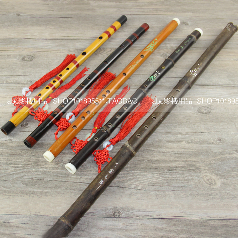 Flower in the flute Dance Flute Xiao performance Children's Photo Studio Costume photography Bamboo flute Ancient style cos long flute props